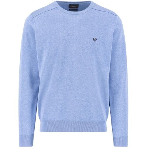 Fynch-Hatton Trui O-Neck Superfine Cotton Crystal Blue / male