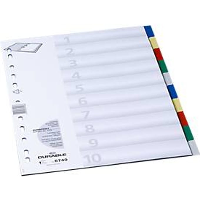 Durable - 6740 Tabblad DIN A4 - Met 10 Tabbladen