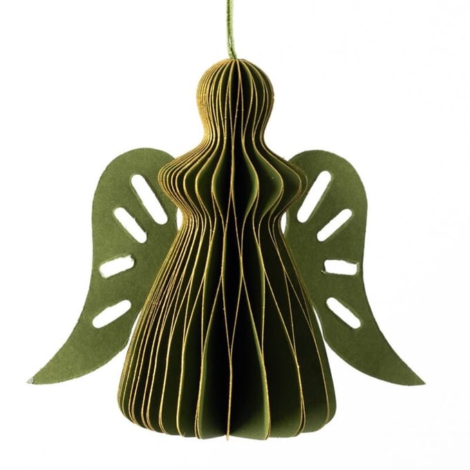 Papieren honeycomb engel groen