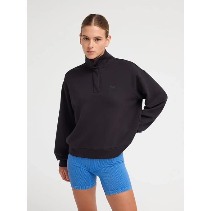 Roxy Rise&vibe Sweet Sweatshirt Met Rits Zwart M Vrouw