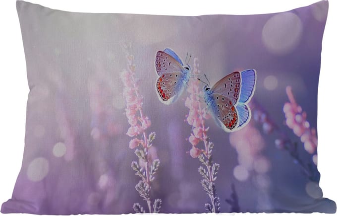 Buitenkussens - Tuin - Vlinder - Lavendel - Bloemen - Paars - 50x30 cm