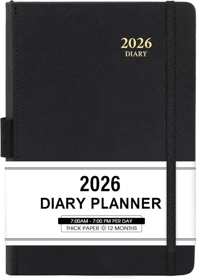 Uurplanner 2023-2024 Dagelijks - Agenda Juli 2023 t/m Juni 2024 met Kunstleren Kaft