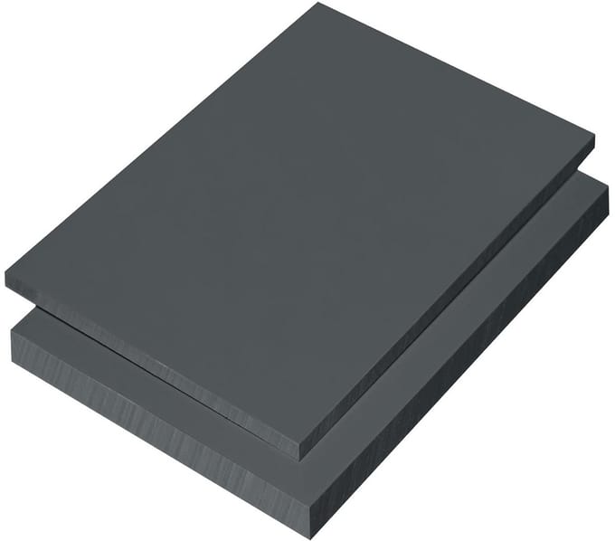 Hard PVC Plaat 20x30 cm Donkergrijs RAL 7011 - 2 Stuks