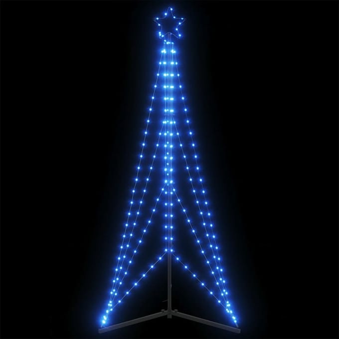 vidaXL LED-kerstboom 363 LEDs 182 cm blauw
