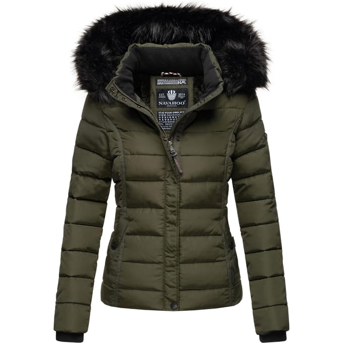 Navahoo Dames Winterjas Miamor – Teddyvoering, Afneembare Capuchon & Bontkraag