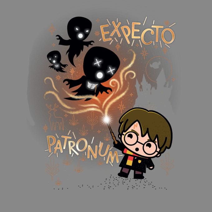 Harry Potter Kids Expecto Patronum Men's T-Shirt - Grey - M