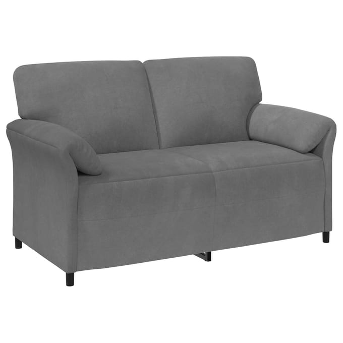vidaXL - 2-Zits - Sofa - Donkergrijs - 158 - x - 83 - x - 95 - cm - Fluweel