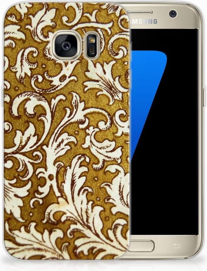 Siliconen Hoesje Samsung Galaxy S7 Barok Goud