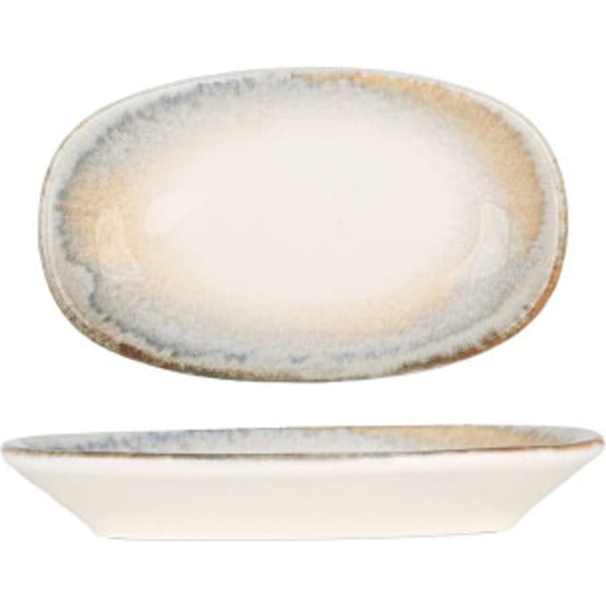 Bonna Serveerschaal - Knidos - Porselein - 15x8.5 cm - set van 4