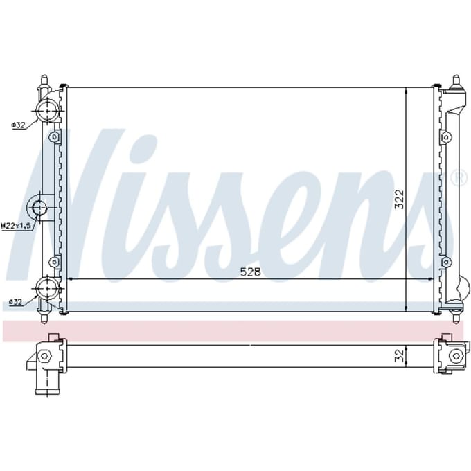 Radiator, motorkoeling NISSENS 651731