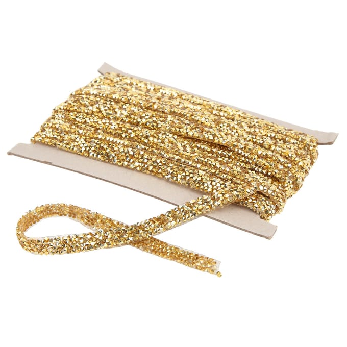 10 Yards 1cm Gouden Strass Lint Zelfklevend DIY Kristal Strass Lint voor Naaien DIY beige