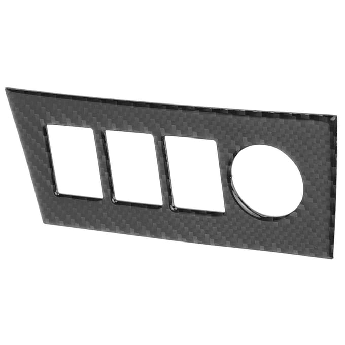 Sticker van koolstofvezel Middenconsole Sigarettenaanstekerpaneel Sierlijst Cover Interieur Autoaccessoires Passen black