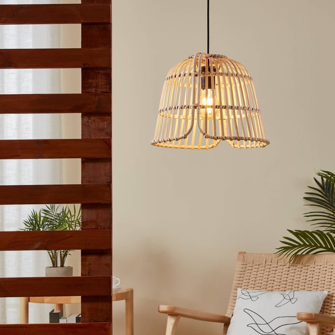 EGLO Glyneath Hanglamp - E27 - Ø 37,5 cm - Zwart/Hout