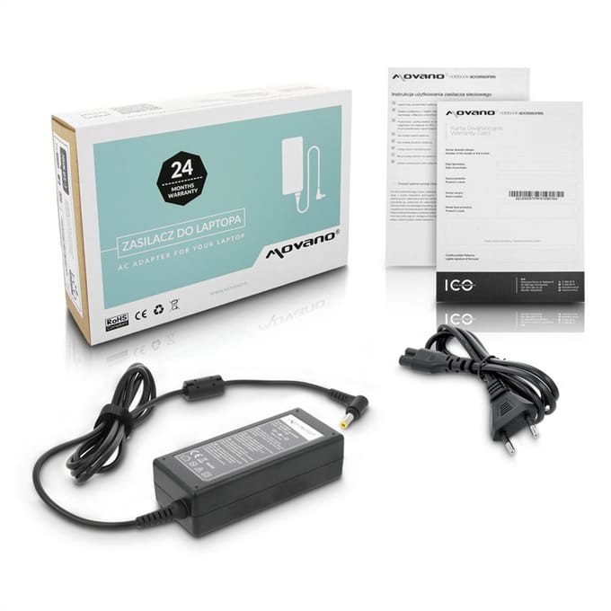 Movano - Laptop Oplader - 19V - 3.42A - 65W