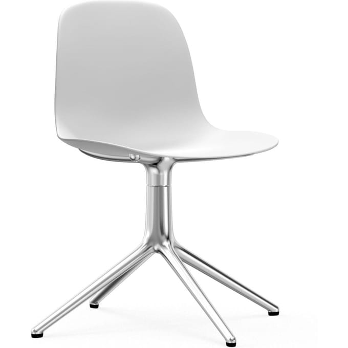 Normann Copenhagen - Form Draaistoel - wit - aluminium