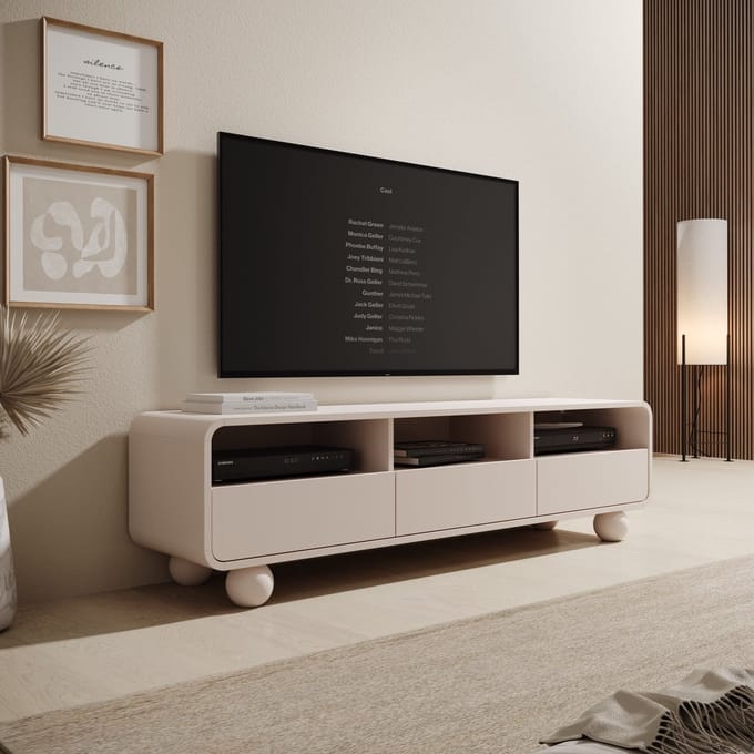Meubella - Anobo - TV-Meubel - Beige - 160 cm