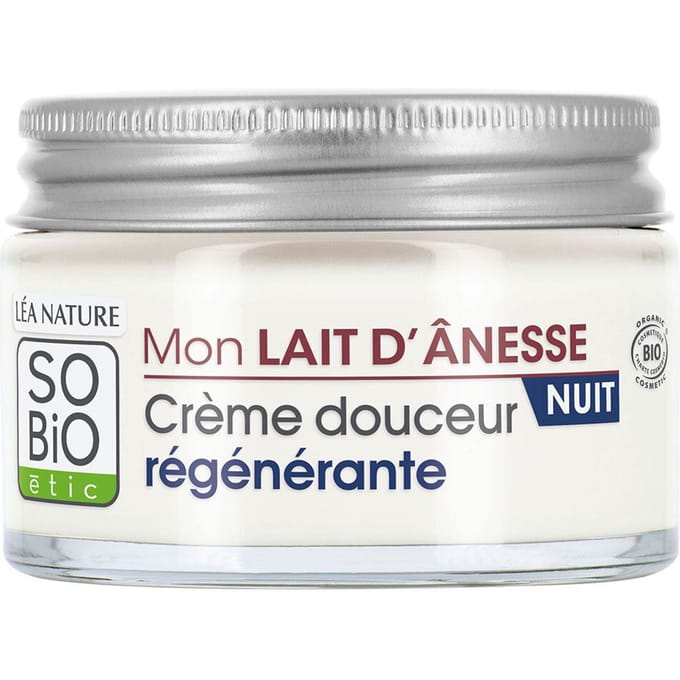 Léa Nature SO BIO étic Mon Lait d'Ânesse Crème Douceur Nuit Régénérante Bio 50 ml