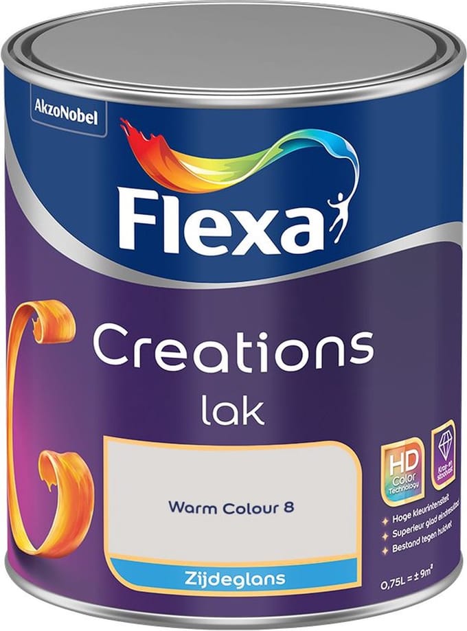 Flexa - Creations Lak Zijdeglans - Warm Colour 8 - Mengverf - 750 Ml