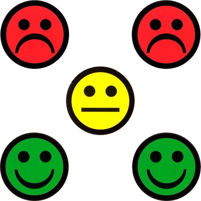 5 Smiley Magneten Mix - 2,5 cm - Whiteboard Magneten