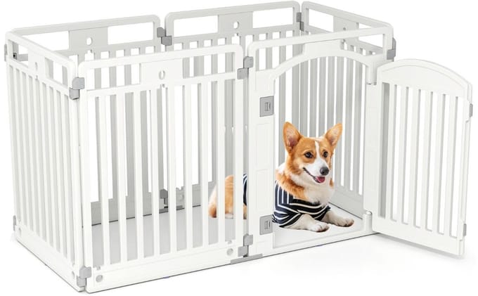 Hondenren - Puppyren - Hondenbench - Uitbreidbaar -Wit