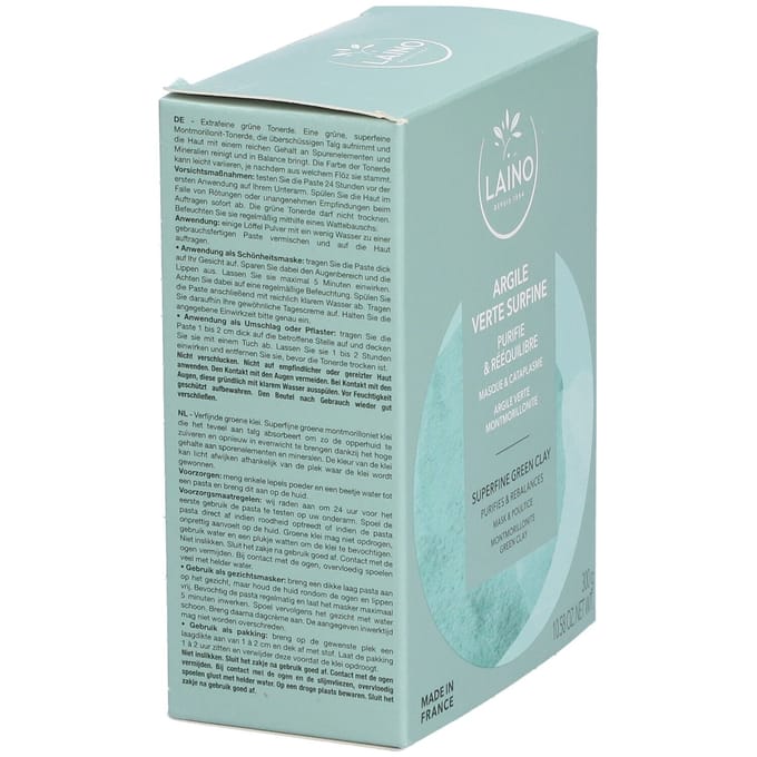 Laino Groene Klei Superfijn 300 Gezichtsmasker