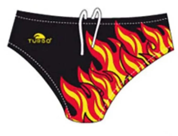Turbo Spain Flames Zwemslip Zwart L Man