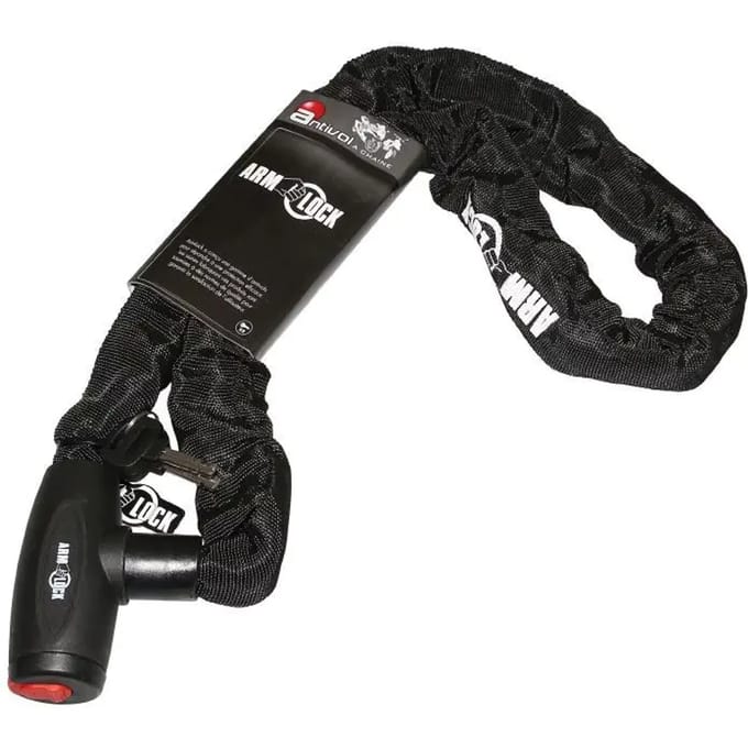 Motorfiets kettingslot met geïntegreerd slot Armlock