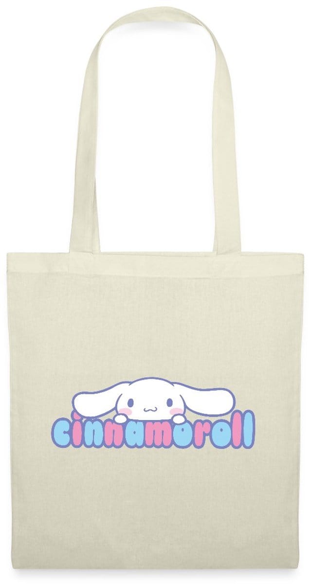 Cinnamoroll Gluurt Over De Letters Tas Van Stof Schoudertas