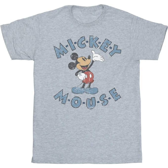 Disney Jongens Mickey Mouse Dash T-Shirt (Sportgrijs)