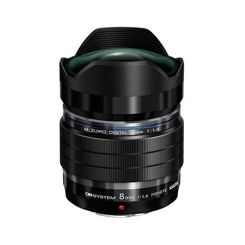 OM SYSTEM M.Zuiko Digital ED 8mm f/1.8 PRO Fisheye-objectief plus tas   Micro Vier Derde