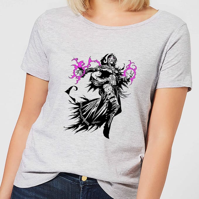 Magic The Gathering Liliana Character Art Dames T-shirt - Grijs - M