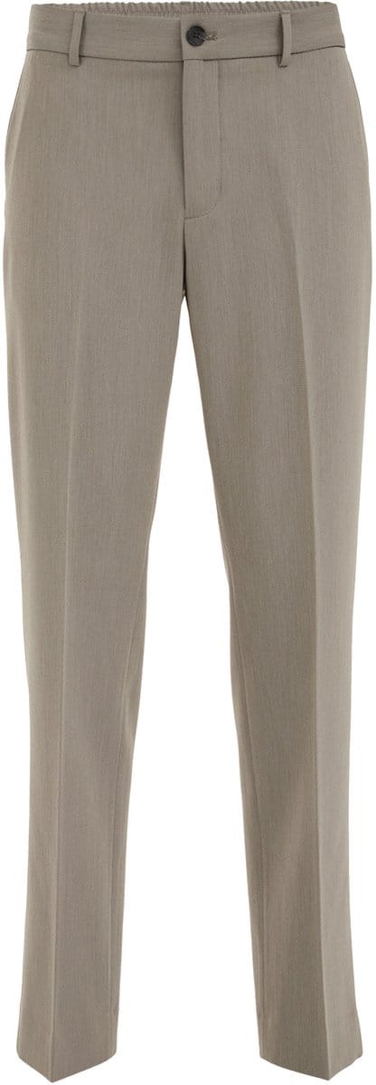 WE Fashion Heren regular fit pantalon van twill met stretch