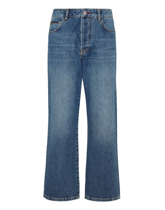 Denim Broek Losjes Iconic Plein