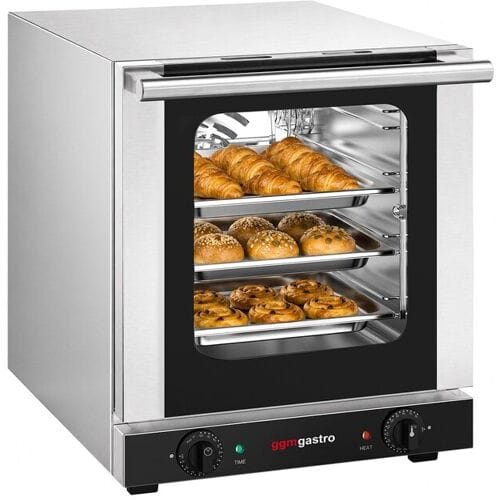GGM Gastro Heißluftofen - Manuell - für 4x GN 1/2 - mit Timerfunktion - inkl. 3 Backbleche