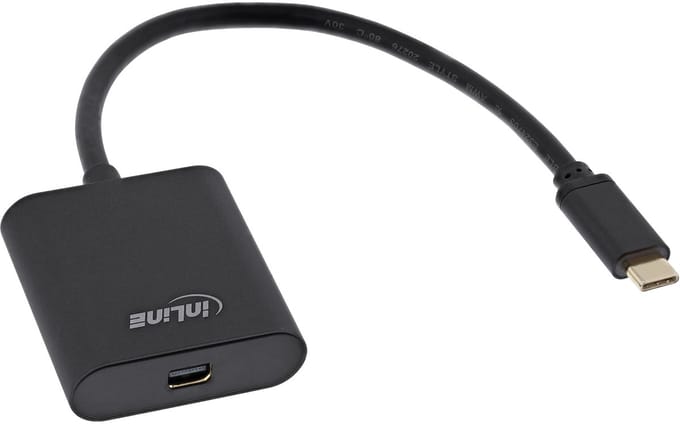 InLine® USB Display Converter, USB-C male naar Mini DisplayPort 4K/60Hz, zwart