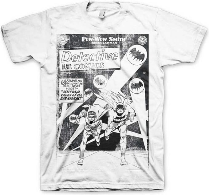 DC Comics Batman Heren Tshirt -S- Detective Comics Distressed Wit