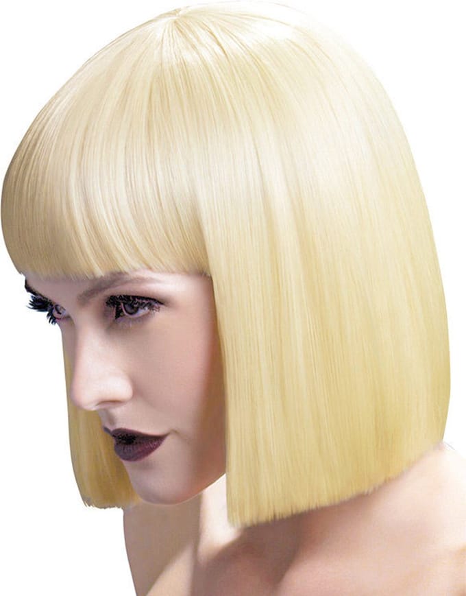 Blunt Cut pruik lichtblond - Kostuum pruik voor carnaval