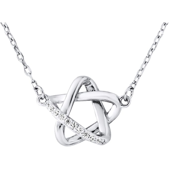 Etoiles ketting 6 takken zirkoniumoxiden zilver 925