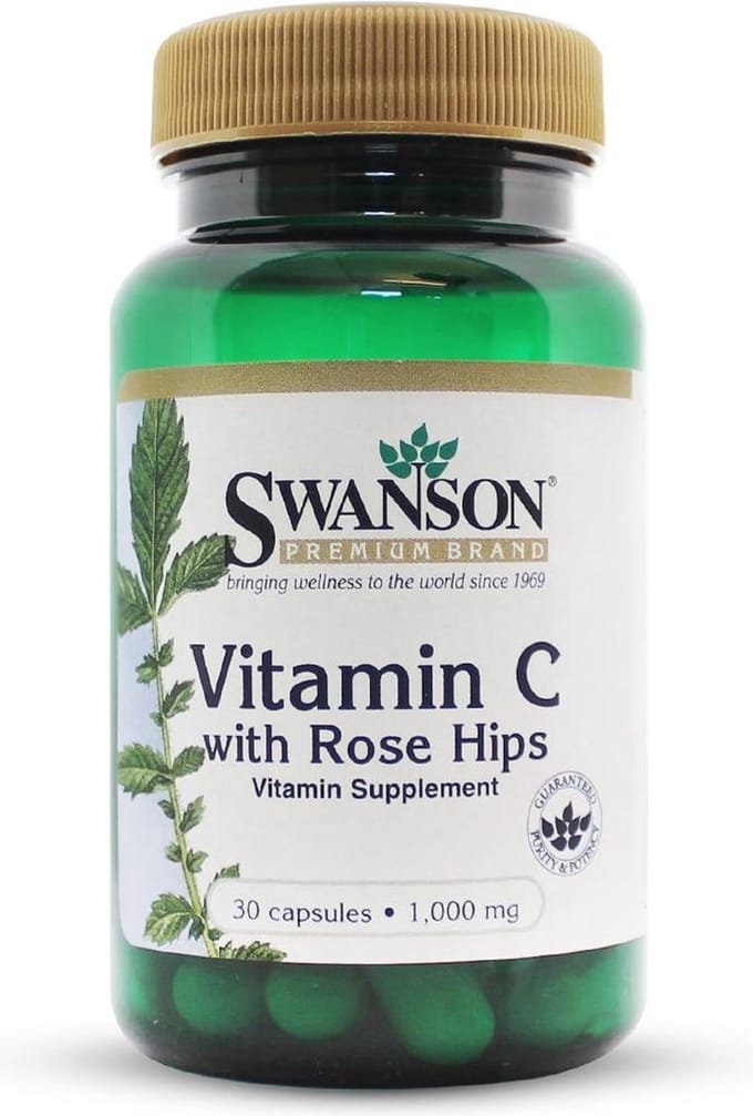 Vitaminen - Vitamin C with Rose Hips 1000mg - Swanson - 90 Capsules