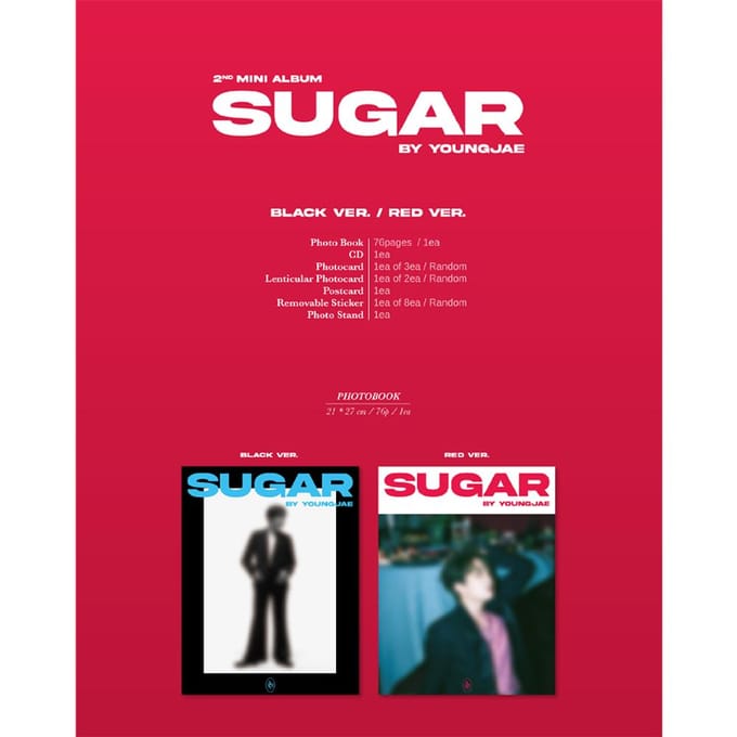 Youngjae(GOT7) 2e Mini-album SUGAR Red ver black