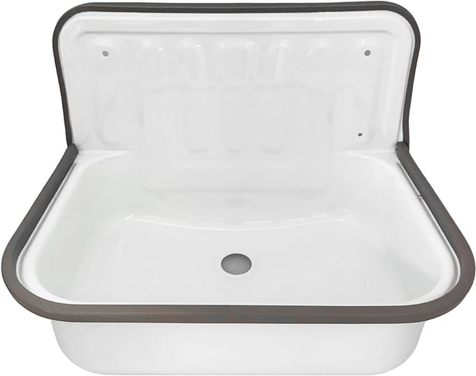 Uitstortgootsteen - Uitgietbak - 510 x 330 mm - Wit