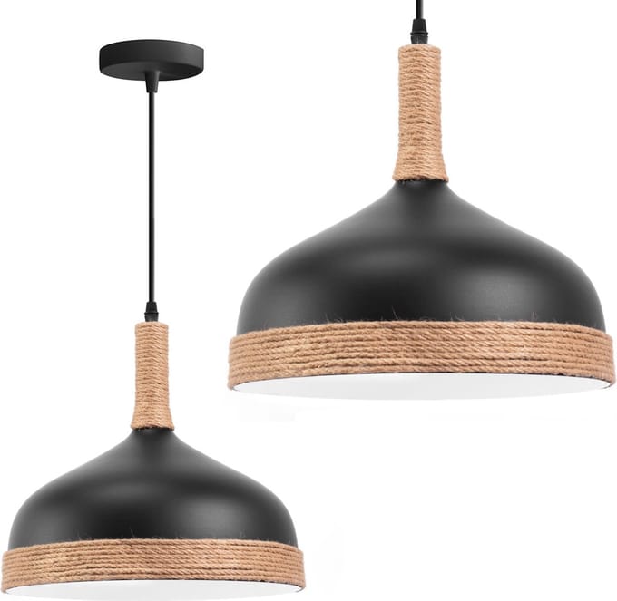 Toolight App1421-1Cp Hanglamp Zwart 30X32X30Cm