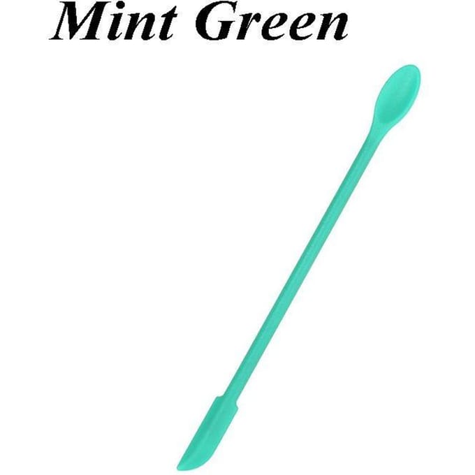 1 stks creatieve siliconen mini kleine puntige schraper set uitgebreide make-up fles schraper jam dubbele eindschraper lepel schraper lichtgroene kleur