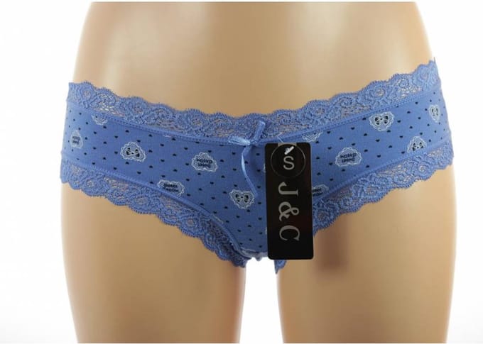 J&C string /hipster katoen Hart - Blauw / M