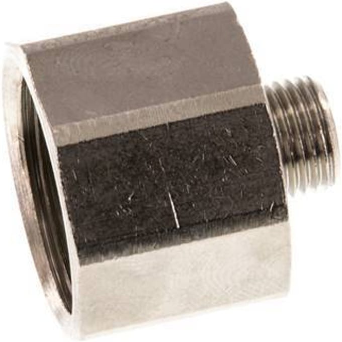 G 1/2'' x G 1/8'' F/M Vernikkeld Messing Verloopring 16 Bar