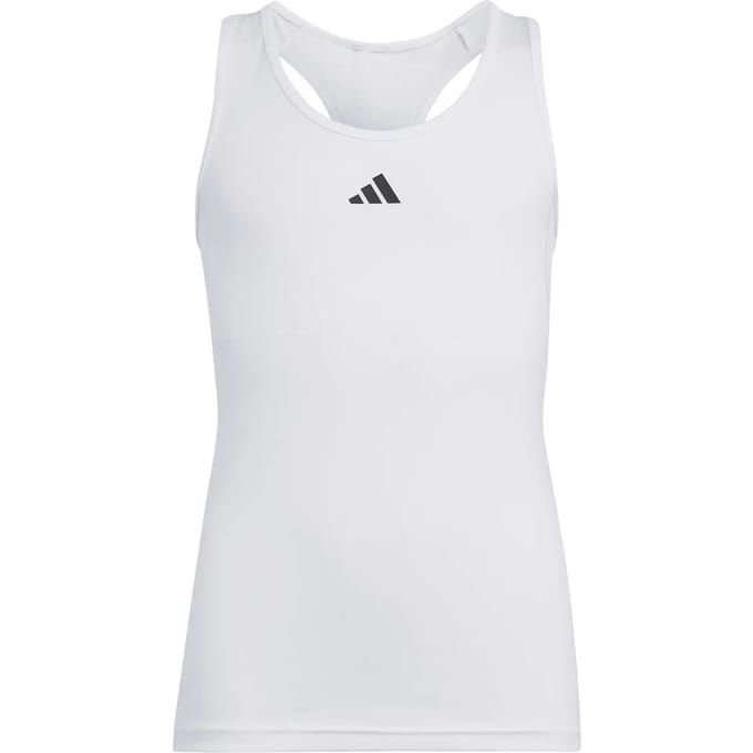 Adidas Techfit Mouwloos T-shirt Wit 7-8 Years Meisje