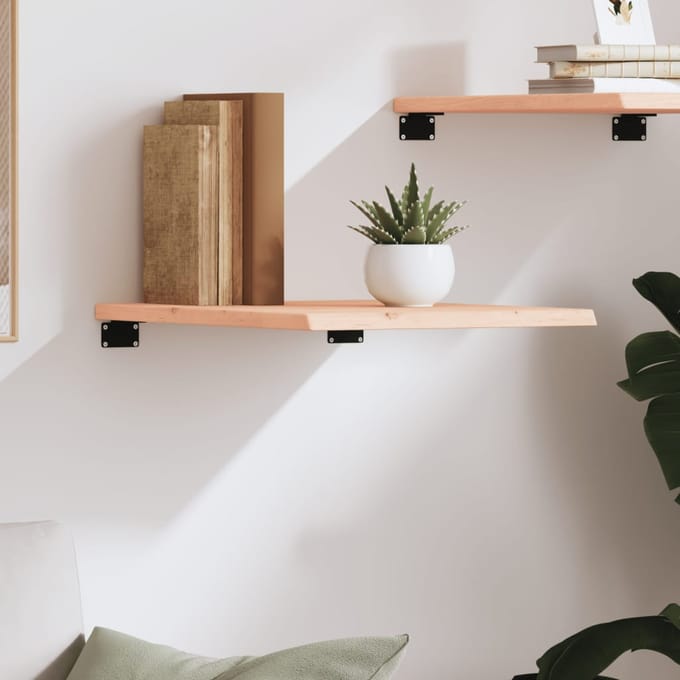 vidaXL - Wandschap - 40x60x2 - cm - onbehandeld - massief - eikenhout