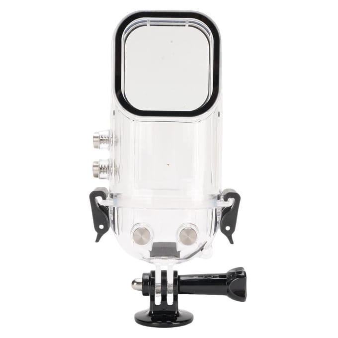 Boîtier de plongée adapté à la caméra d'action Insta360 X3 147FT Étanche PC PMMA Coque de protection pour caméra de plongée sous-marine avec 1 4 white