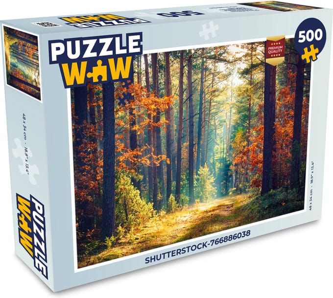 Puzzel Bos - Zon - Natuur - Herfst - Legpuzzel - Puzzel 500 stukjes