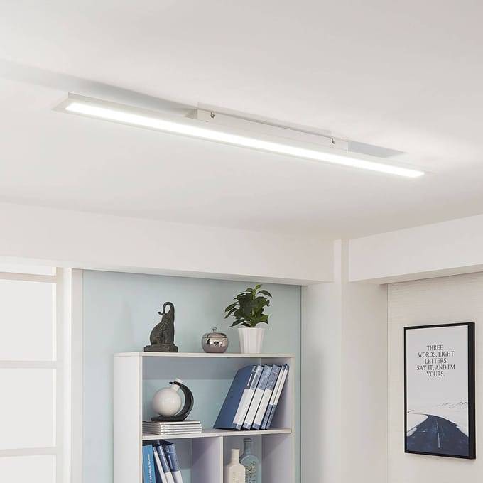 Arcchio LED paneel Arya, 120 cm, wit, dimbaar, aluminium